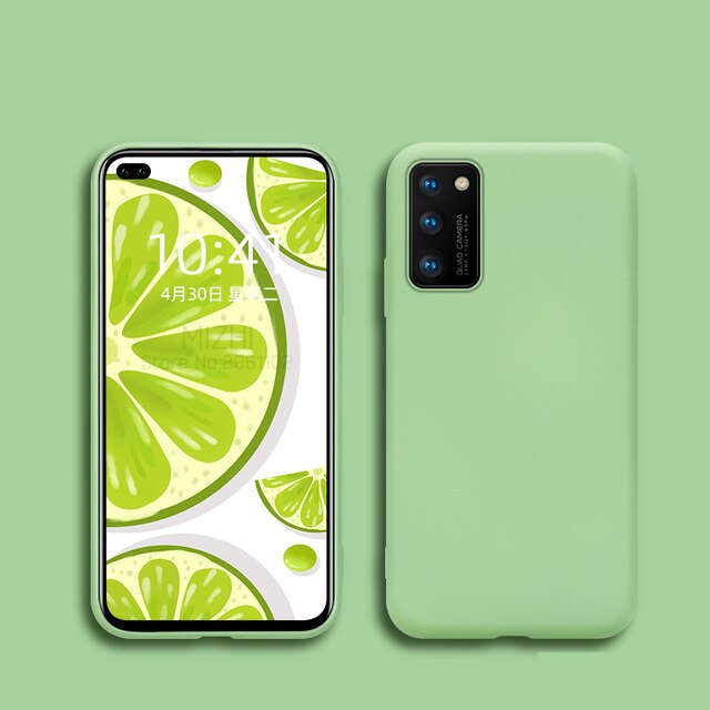 Original Liquid Silicone Case For huawei honor x10 5g Hoesje Cases on huwei honor x 10 xonor honer x10 honorx10 Coque Cover 6.63: green