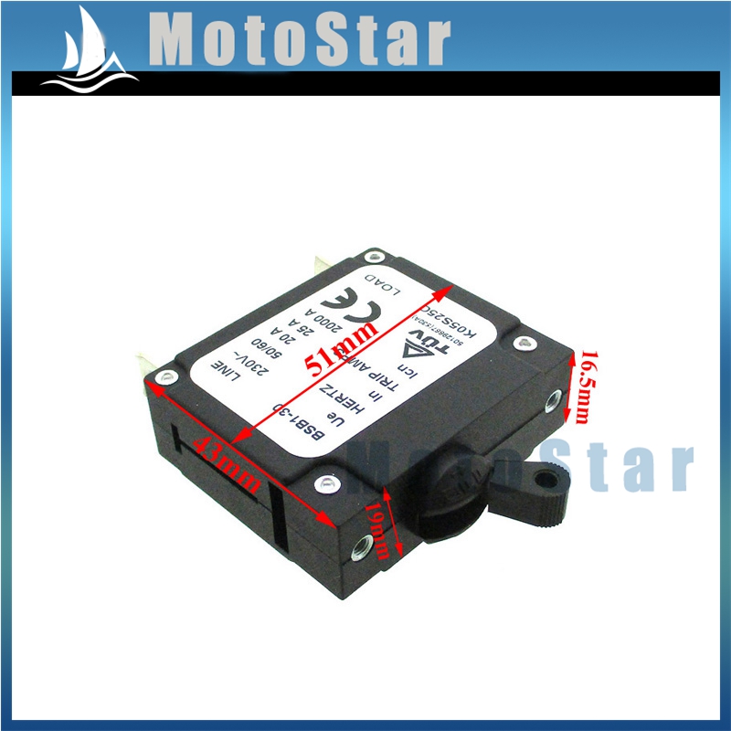 Generator Circuit Breaker 230V 20A In 25A Trip Amps 2000A BSB1-30 Hertz 50/60