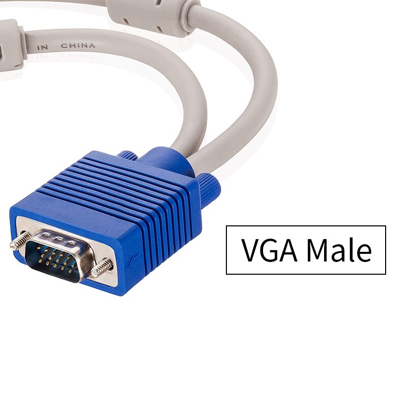 VGA Splitter Cable Male to 2 Female Monitor Adapter Extension Converter Video Cable PC Laptop Monitor Stable VGA Wire Cord