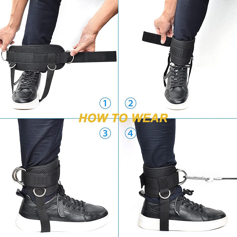 1 Pair Ankle Strap Wrap Leg Strength Exercise Accessory Gym Ankle Ring Ankle Bind Buckle