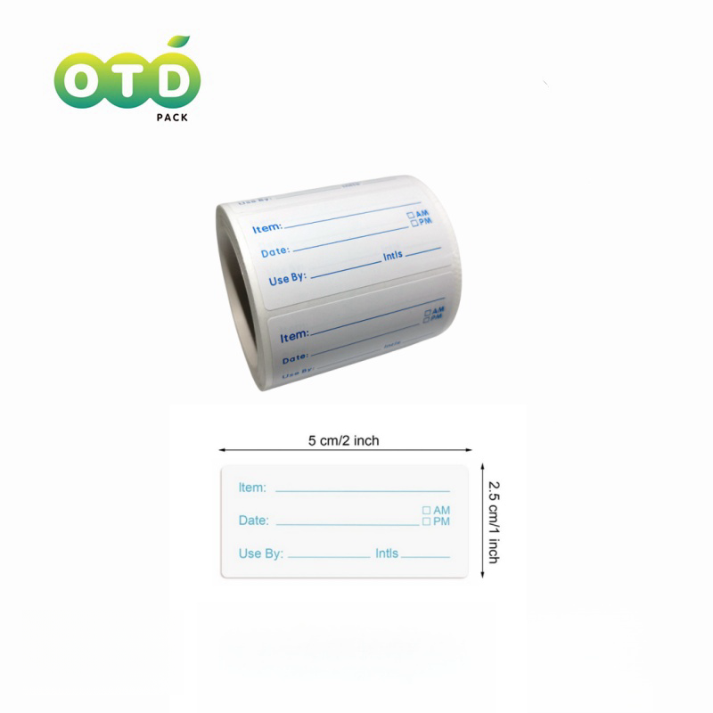 Keukenetiketten blauw/wit (48 stickers) - Hier kopen