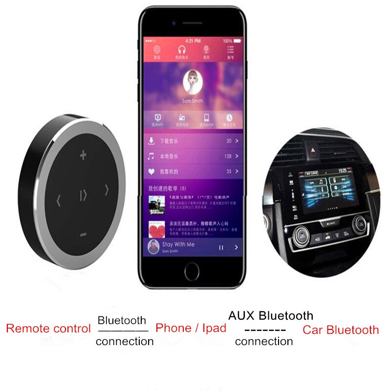 Doxingye Draadloze Bluetooth Steering Auto Wiel Afstandsbediening Controle Siri Afstandsbediening Camera Ondersteuning Voor Ios Android