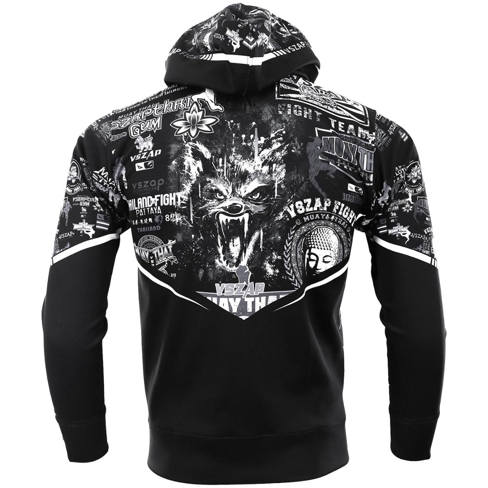 VSZAP-Sudadera con capucha de MUAY THAI, chaqueta de entrenamiento de lucha, MMA, fitness