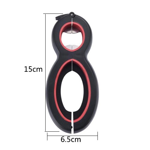 6 in 1 Multi Function Twist Bottle Opener, All in One Lid opener 8 shaped Gripper Can Wine Beer Lid Twist Off Jar Opener Claw: B