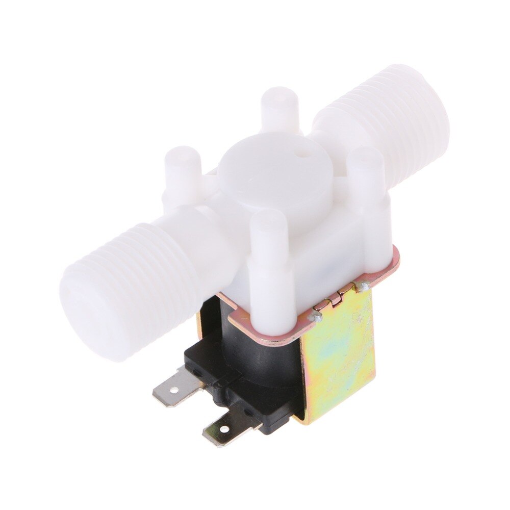 Electric Solenoid Valve Magnetic N/C Water Air Inlet Flow Switch 1/2" DC 24V