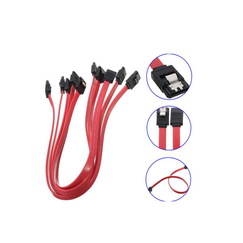 40cm Serial ATA SATA 3 RAID Data HDD Hard Drive Disk Signal Cables RED + Yellow: Default Title