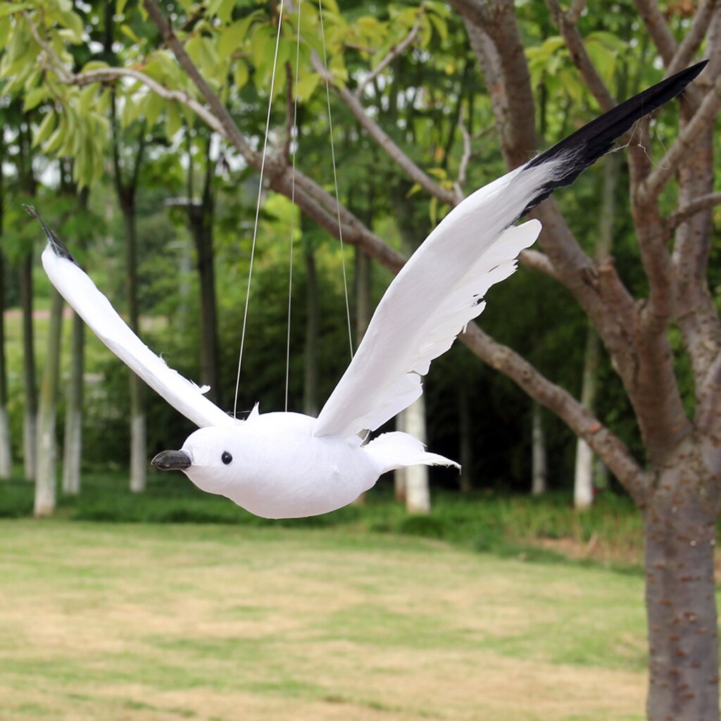 Naturtro skum flyvende måge fugle statue haven skulptur hjem ornament væghængende kunst
