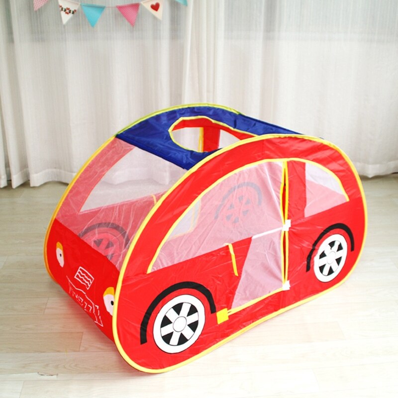 130Cm/51Inch Kids Play Tent Met Venster Pop-Up Kamer Tent Jongens Partij Gunst Indoor Playset cartoon Winkelwagen Tent Uv-bescherming 87HD