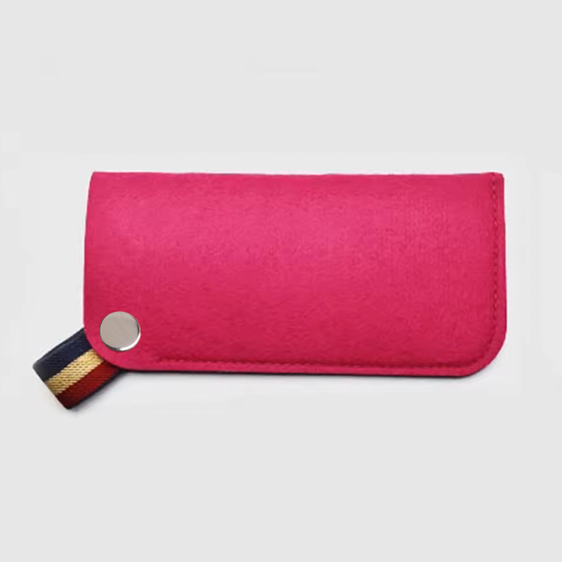 Saco portátil de feltro de lã para óculos de leitura estudante óculos de sol bolsa ao ar livre portátil saco de óculos de sol para óculos saco de cartão de identificação: BRANCO