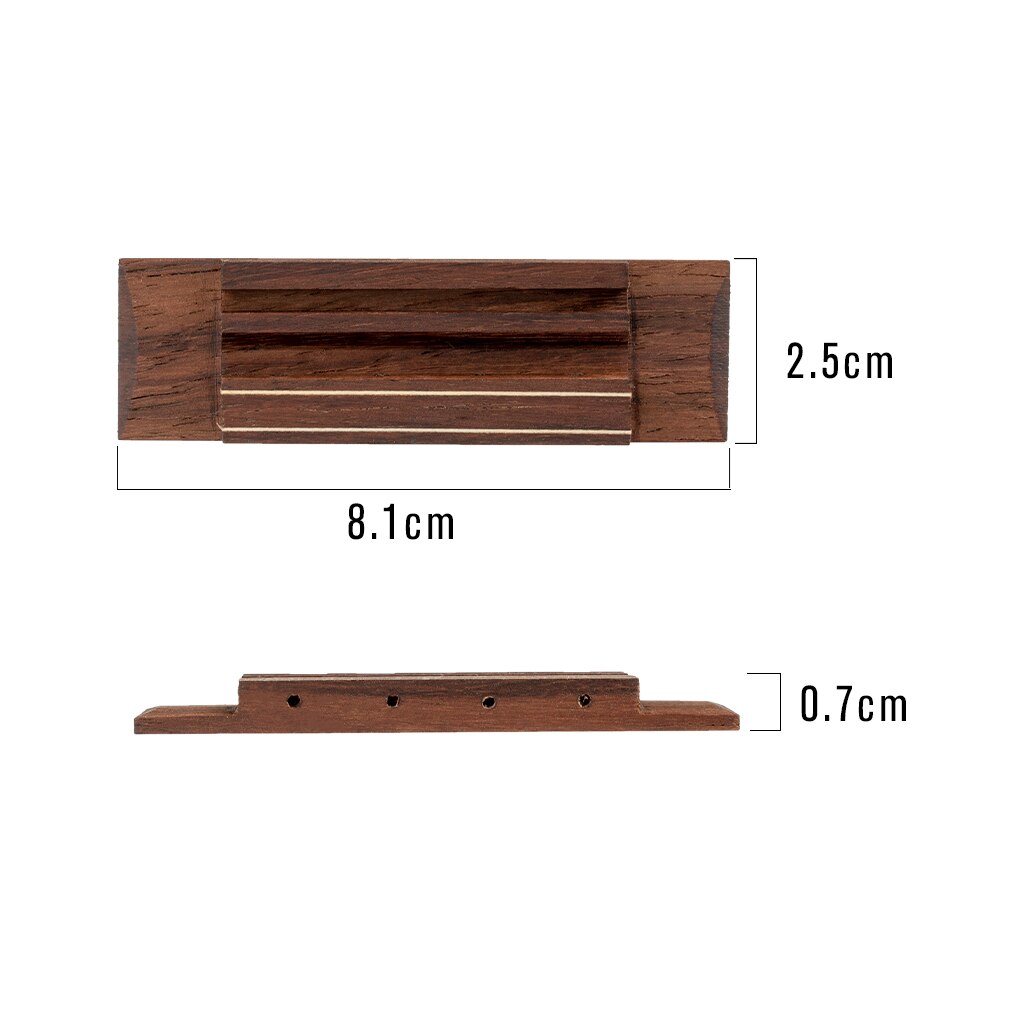 21 Inch Ukulele Bridge Soprano Ukulele Bridge Dimensions 81mm Length Rosewod Saddle Uke Parts Accessories