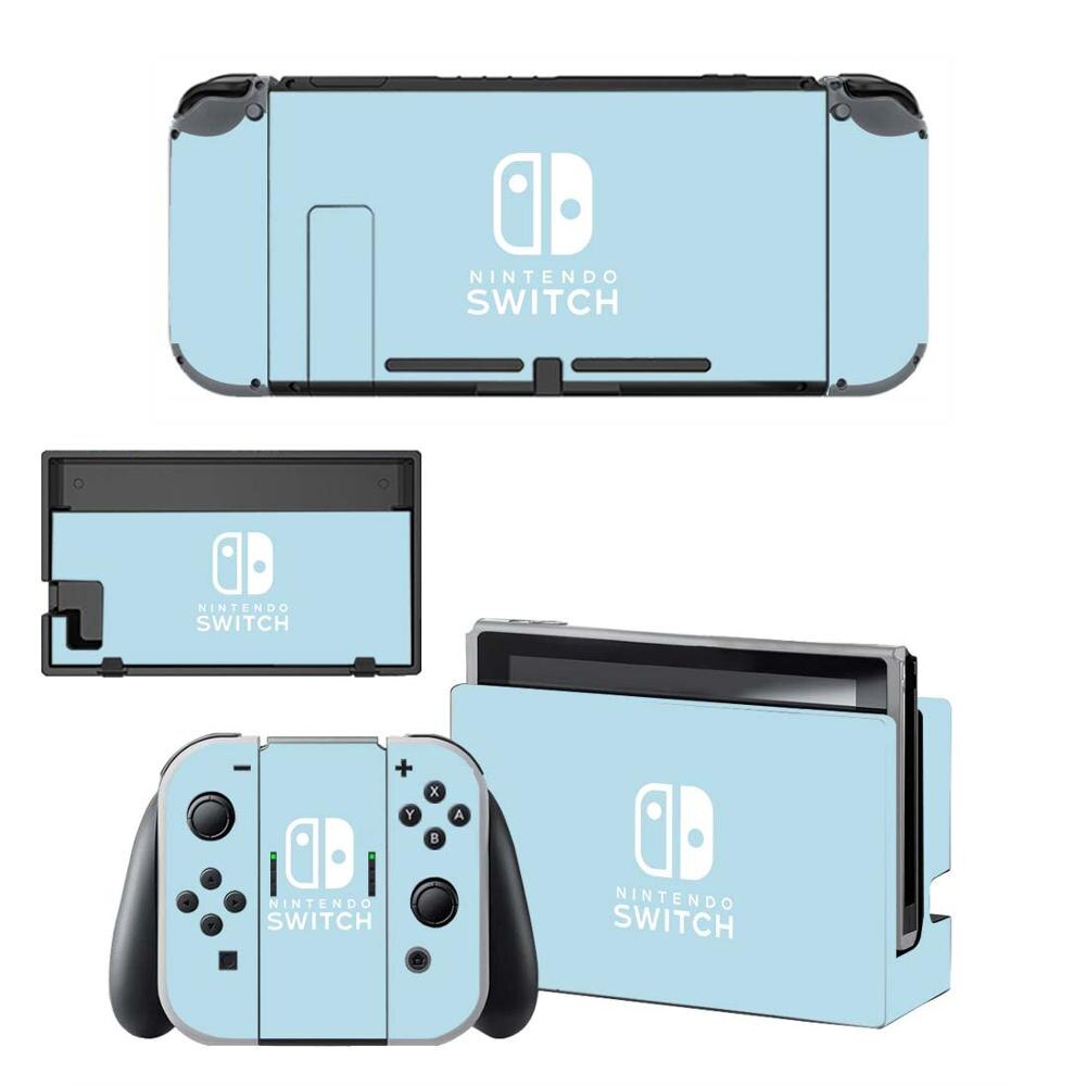 Pure Color Purple Screen Protector Sticker Skin for Nintendo Switch NS Console Dock Charger Stand Holder Joy-con Controller: KQBYSNS0066