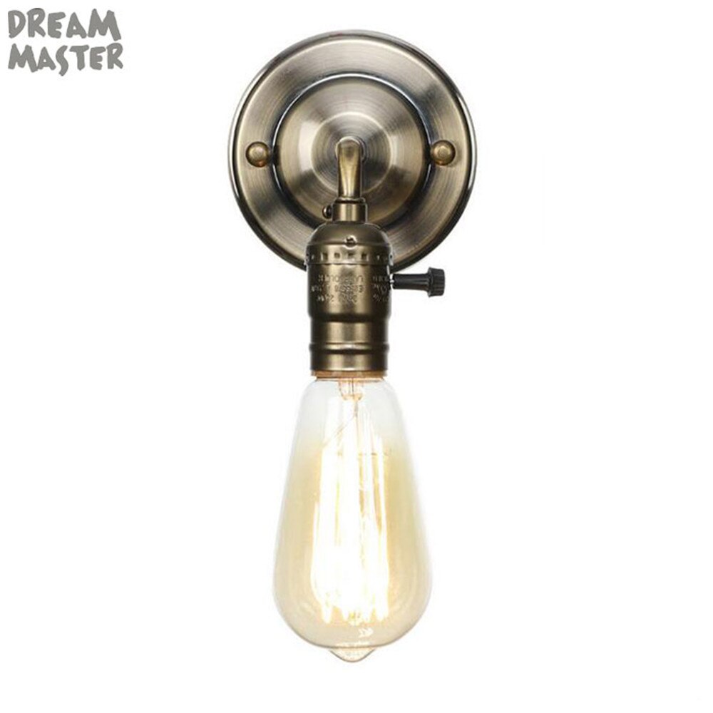 Vintage Wandlamp Moderne Slaapkamer Bedlampje Voor Woondecoratie Klassieke Wandlamp Verlichting Armatuur Knop Switch Blaker: bronze