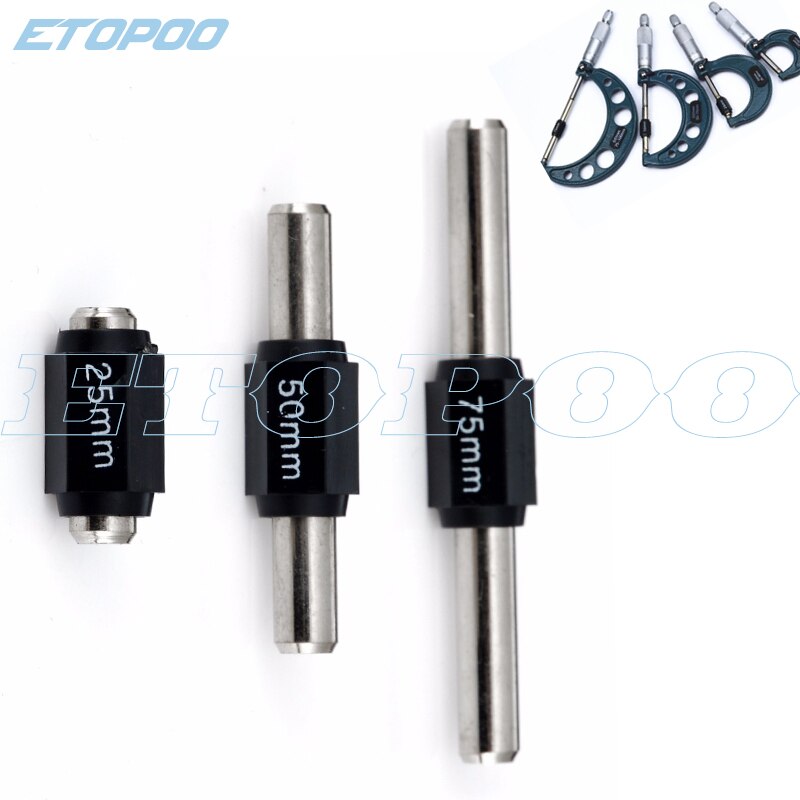 Caliper Micrometer 25mm 50mm 75mm 100mm 125mm 150mm Inner diameter outer diameter Calibration Block Rod Bar Gauge Caliper Tools