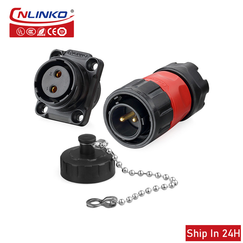 Cnlinko YM20 M20 2 3 4-pins connector draadconnector Waterdichte kunststof elektrische stopcontact Voedingsconnector