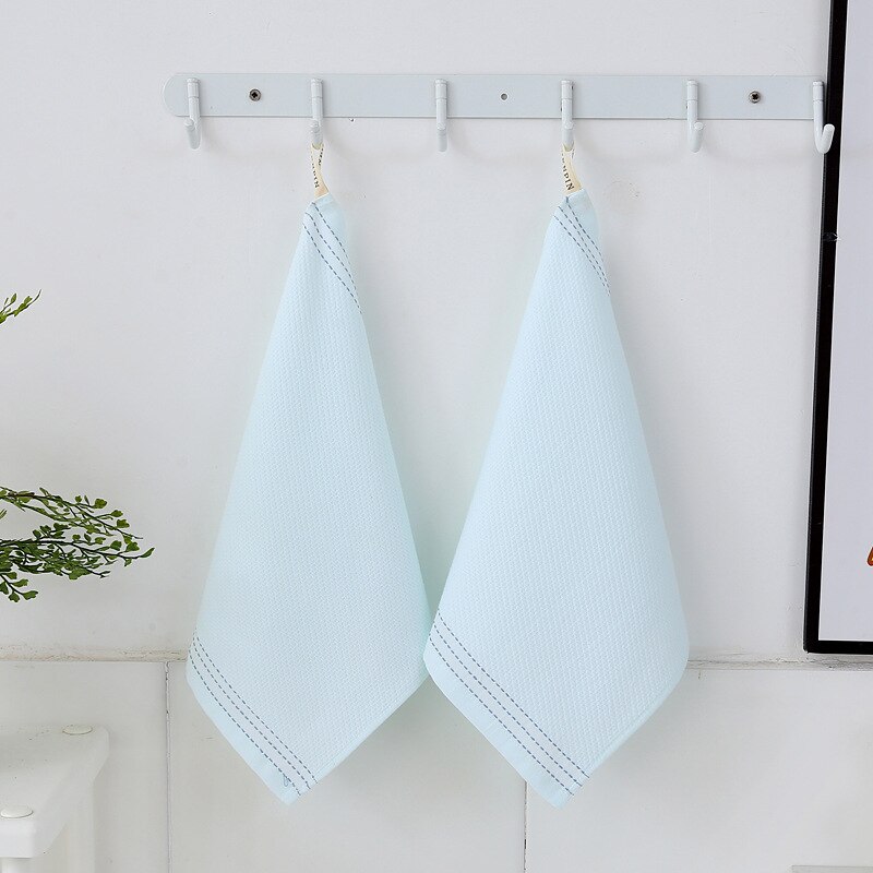 Square Towel Pure Cotton Geometric Printed Thicken Soft Towels Good Water Absorption Plain Dyed Home Bathroom Toalla Cuadrada: Color 5