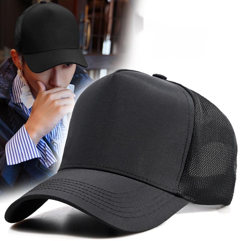 Man Large Size Mesh Baseball Hat Summer Outdoor Sun Hat Cotton Truck Caps Plus Size Sport Cap 56-60cm 60-65cm