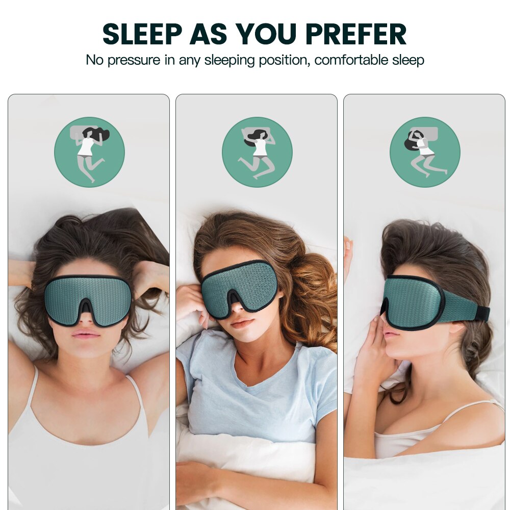 3D Sleep Mask 100% Blocking Light Eye Mask Travel Rest Relax Blindfold Sleeping Aid Eye Patches EyeShade Cover Slaapmasker