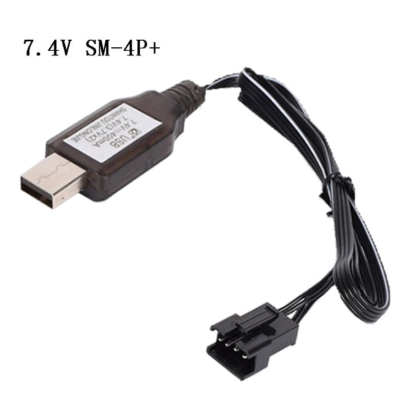 1Pc 7,4 v (3,7 v x2) ladegerät SM-4P Li-Ion batterie Elektrische RC Spielzeug Auto Stiefel USB Ladekabel