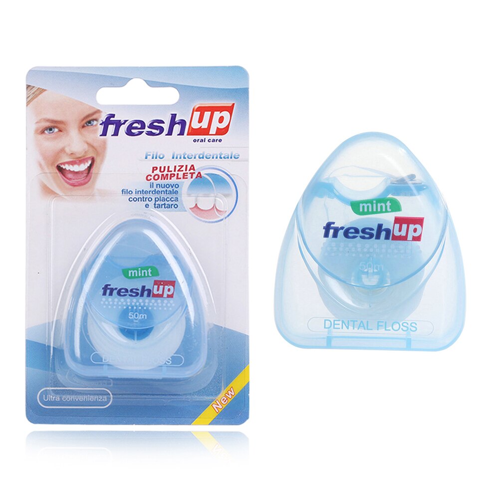 50M Nylon Dental Floss Disposable Family Toothpicks Oral Care Deep Cleaning Whitening Dental Floss: Default Title
