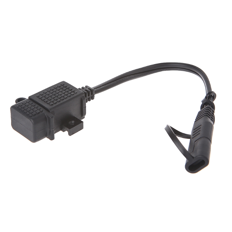 Kit de cargador USB impermeable de 2.1A para motocicleta, adaptador SAE a USB + arnés de extensión