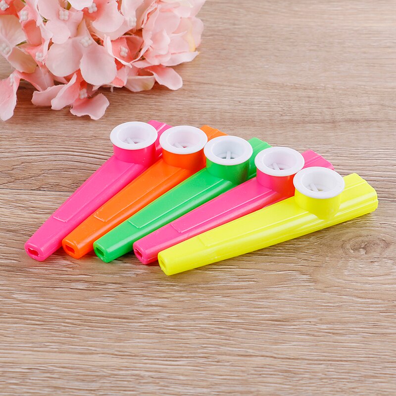 5 unids/lote plástico armónica boca flauta chico s niños chico instrumento Musical 11cm Color al azar