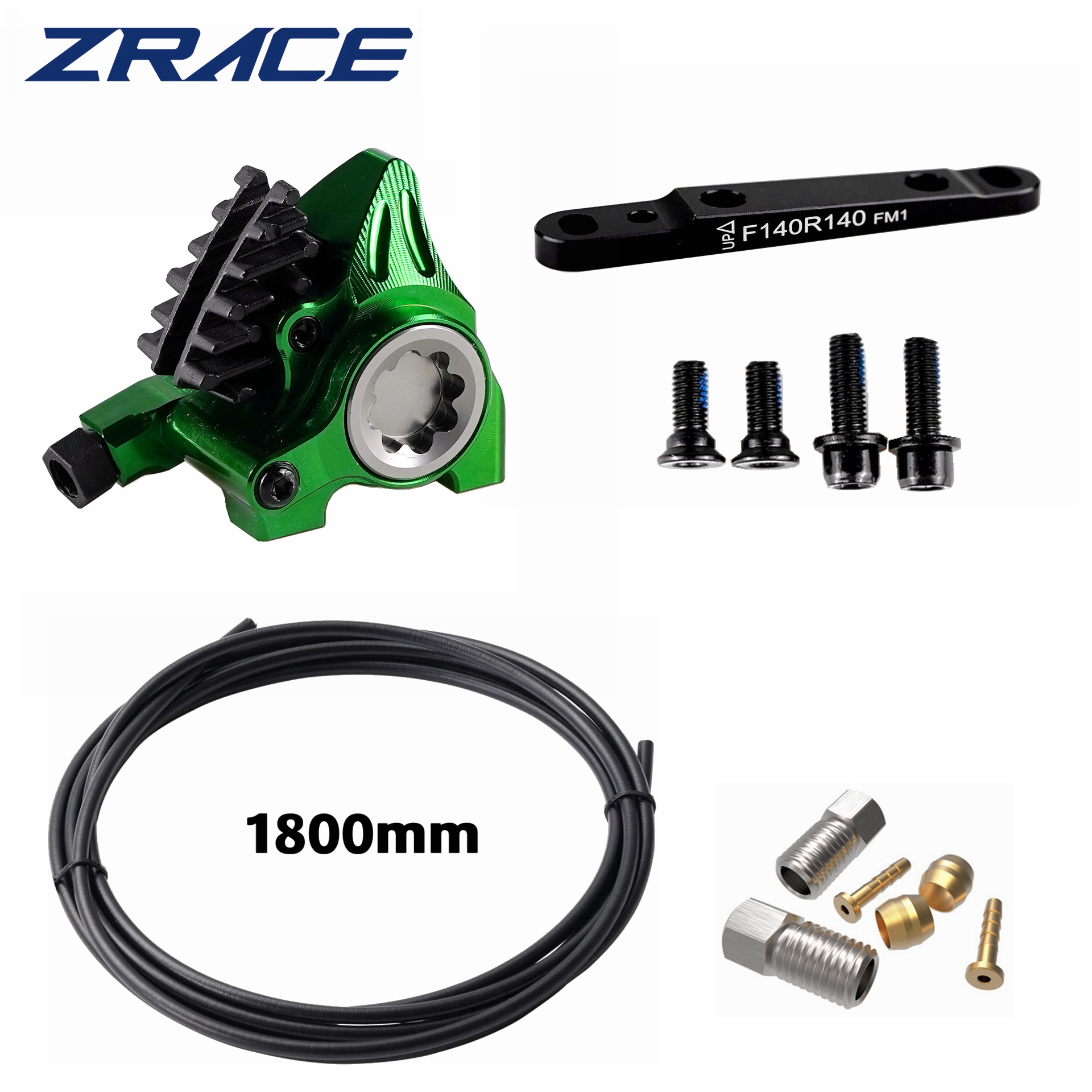 Pinza de montaje plano ZRACE XG, freno hidráulico de carretera, pastillas ICE-TECH, carrera BMX, peso ligero CNC completo: Azul marino