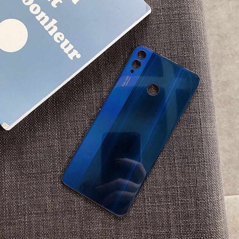 Honor8x original habitação traseira para huawei honor 8x vidro capa traseira reparação substituir telefone bateria porta caso + logotipo adesivo cola