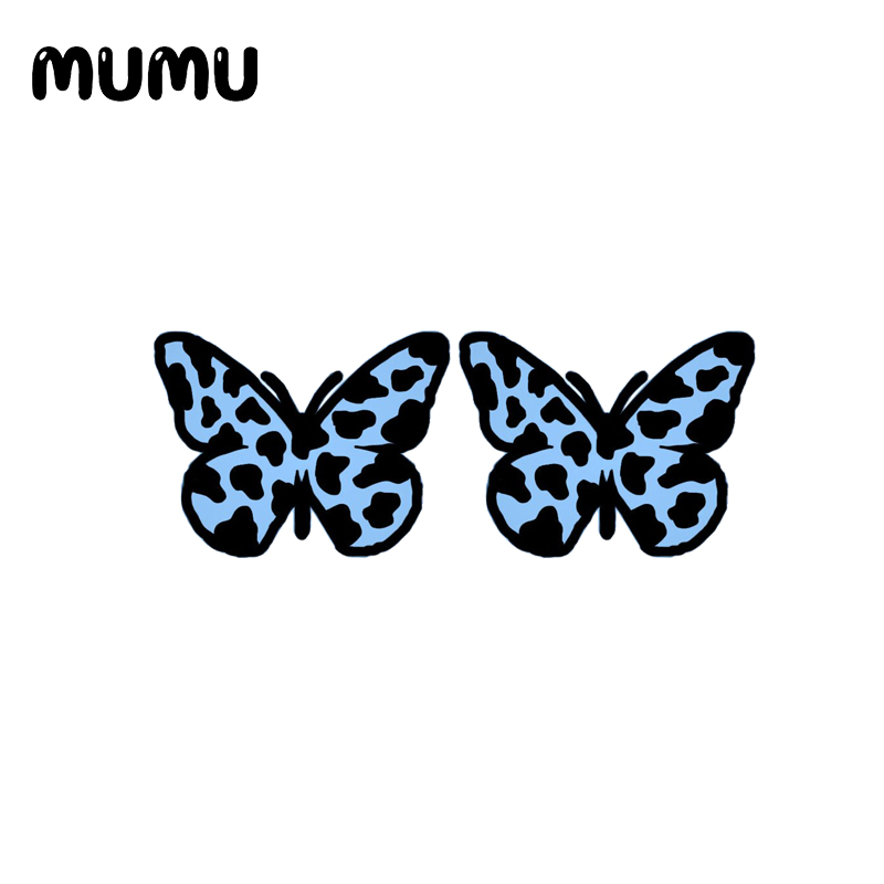 Koe Print Nageloorring Epoxyhars Sieraden Zwart Wit Acryl Oorbellen Handgemaakte Meisje: Rose Goud Kleur