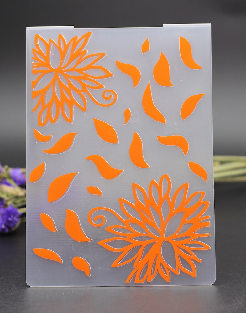 PLASTIC EMBOSSING FOLDERS flower romantic petal spring DIY scrapbook album card packing decoration cutting dies paper craft