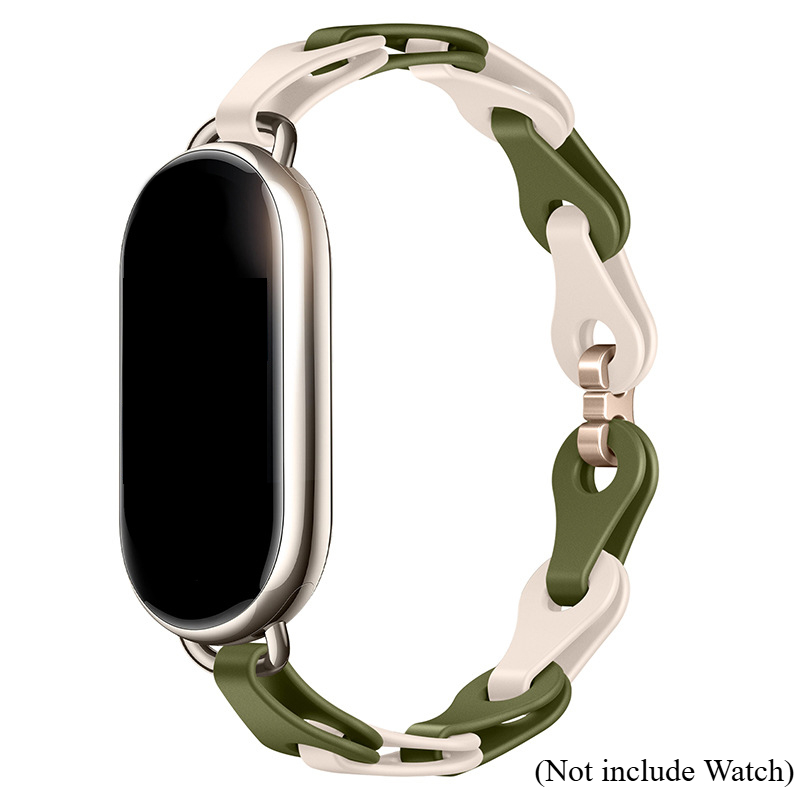 Rubber Strap for Xiaomi Mi Band 9 Stainless Steel Buckle Bracelet for Miband 8 NFC Lady Style Replacement Silicone Band: XS / CORAL RED