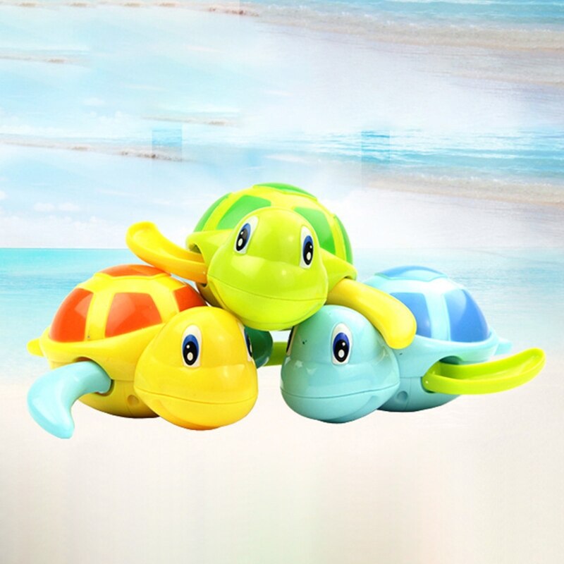 Leuke Cartoon Peuter Bad Speelgoed Wind-Up Schildpad Badkamer Baby Clockwork Dier Kleine Schildpad Hippo Vis Vormige Zwemmen