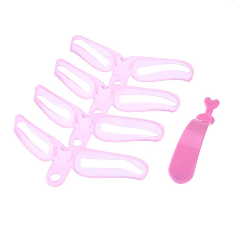 4pcs Reuse Eyebrow Tweezers Shaping Grooming Eye Brow Make Up Pinzette Template Reusable Lady Eyebrows Lash Tweezers