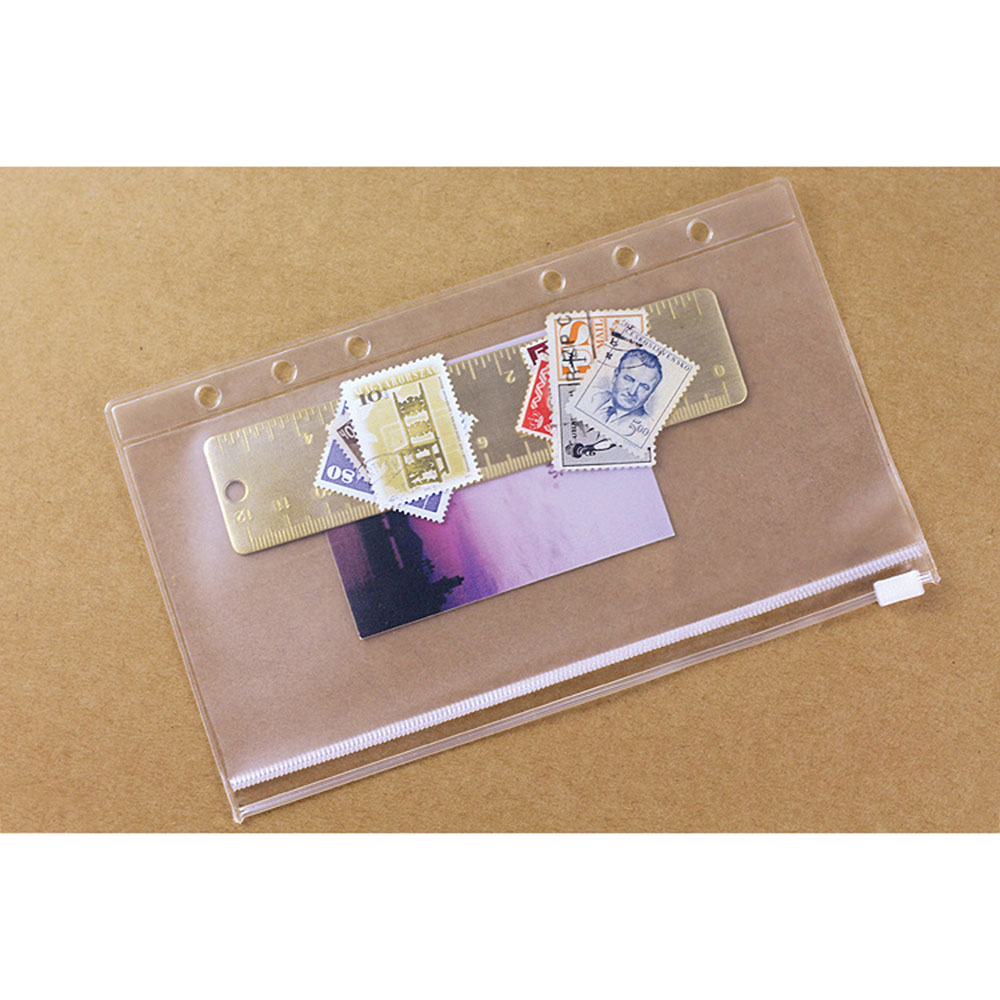1pc A5/A6/A7 classeur rangement dossier plastique fermeture éclair enveloppe fermeture éclair sac de rangement école bureau approvisionnement Transparent