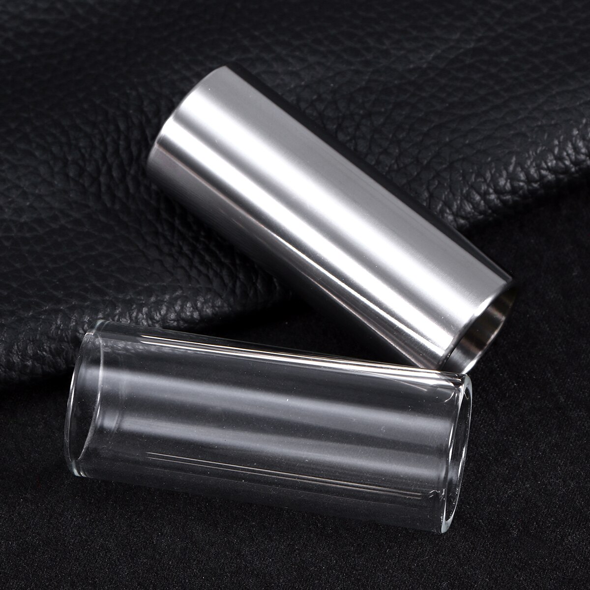 2Pcs 60MM Glass Slide Stainless Steel Slide Guitar Parts Medium Bottleneck Slide For Bass Guitar Parts Guitar Accessories