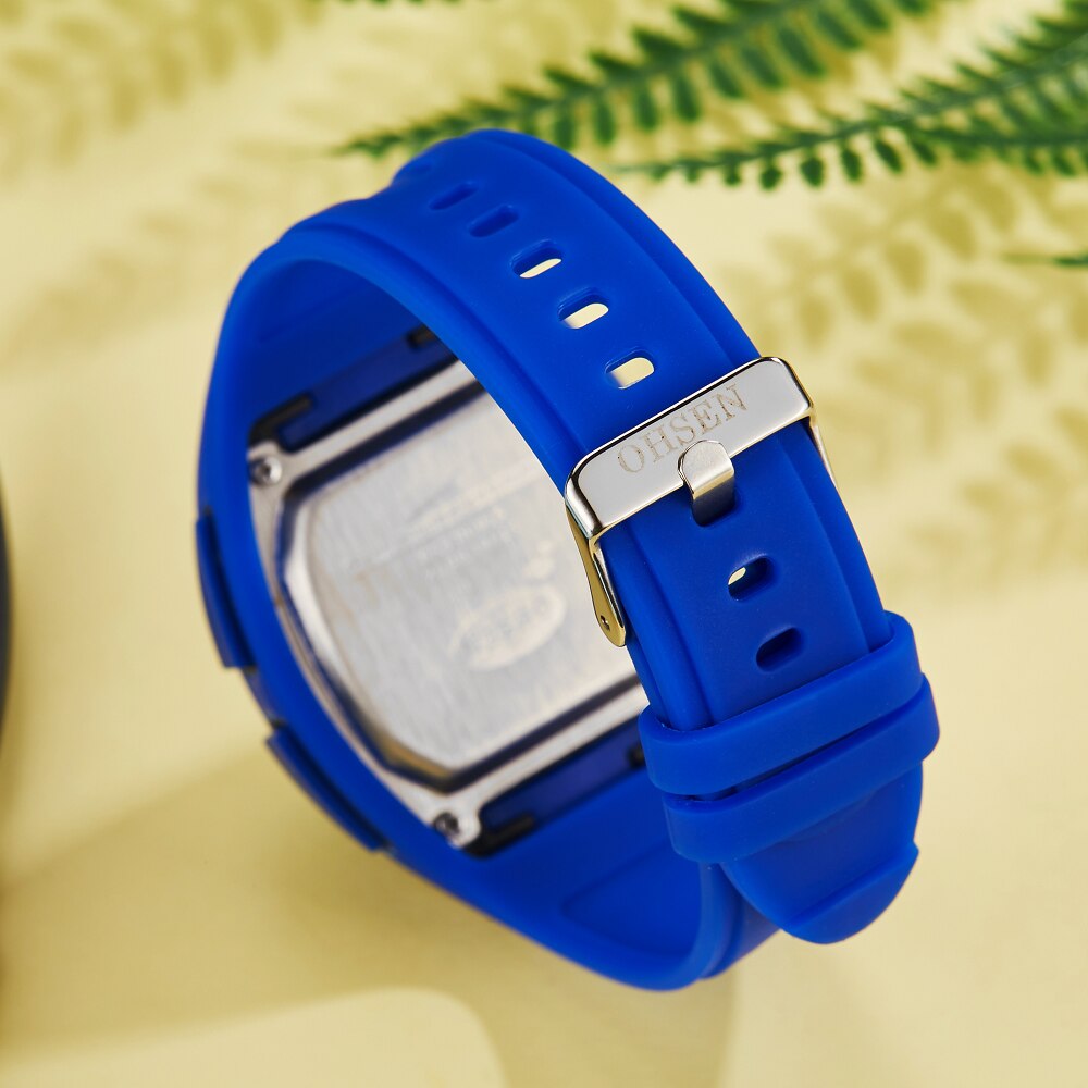 Digital Led Women Sport watches Blue silicone waterproof Lady Watch girl boy wristwatch stopwatch relogio feminino