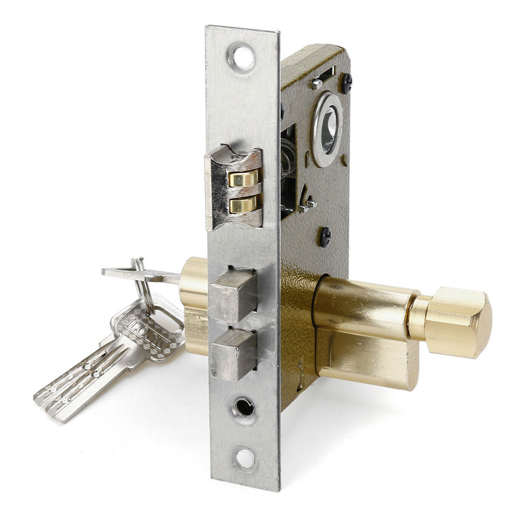 Security Mortise Rust Proof With Handle Door Lock Set Hardware Lever Latch Universal Durable Bedroom Privacy Home Aluminum Alloy