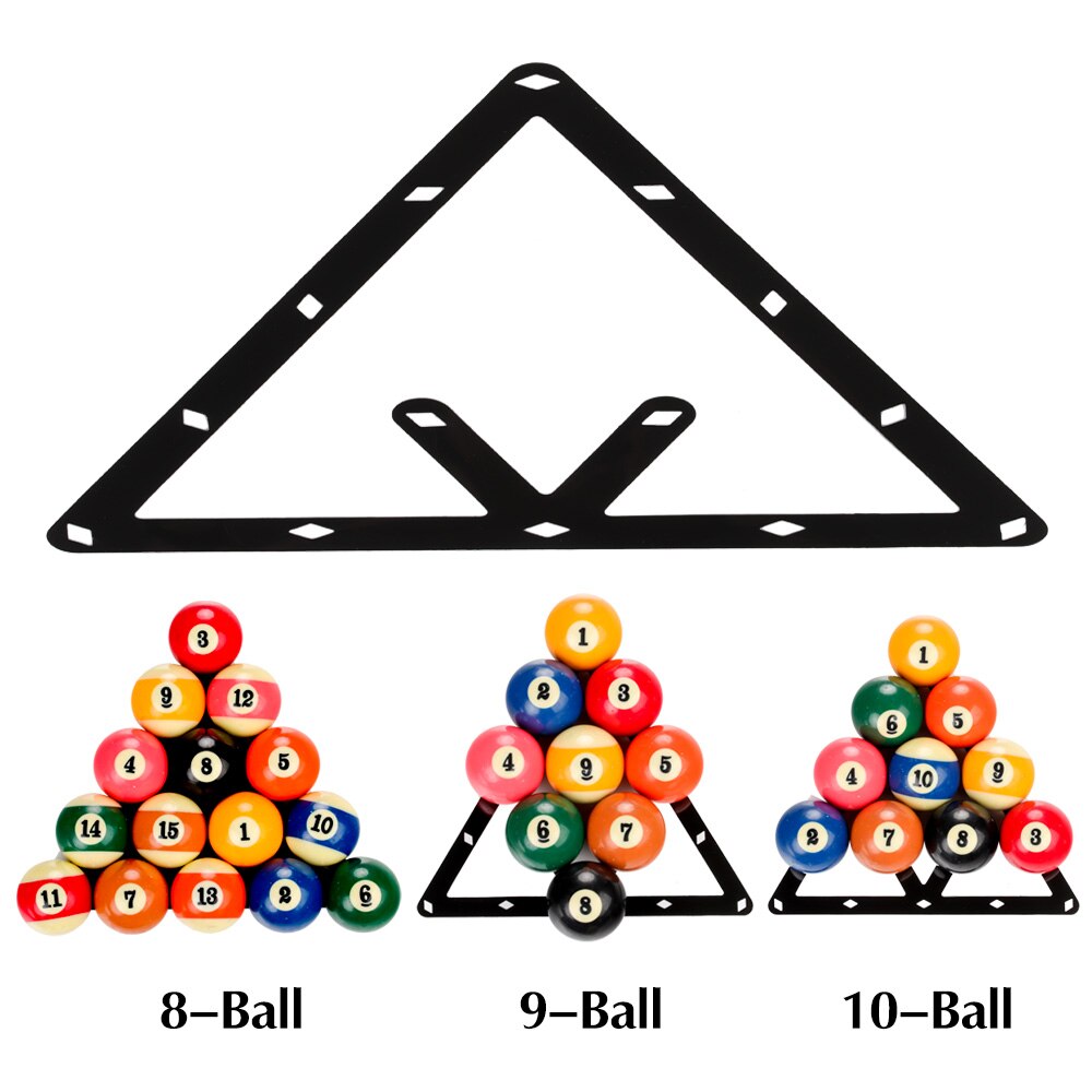 Kick-off Film Billiard Magic Rack 6pcs Nanomaterial Triangle Ball Holder Sheet Black For 8 9 10 Ball Paper Billiard Accessories