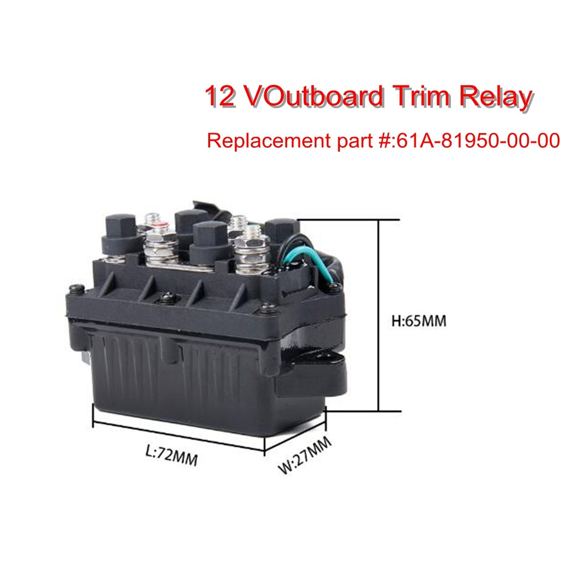 Außenborder trimmen Relais für Yamaha Motoren Relacement 61A-81950-00-00 3 Stift stecker
