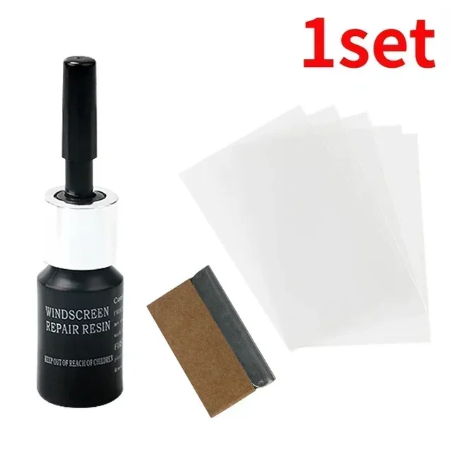 1/5PCS Auto Glas Reparatur Fenster Risse Gone Kit Entfernen Kratzer Automobil Lkw Gebrochen Reparatur Windschutzscheibe riss Recovery Set: Rot