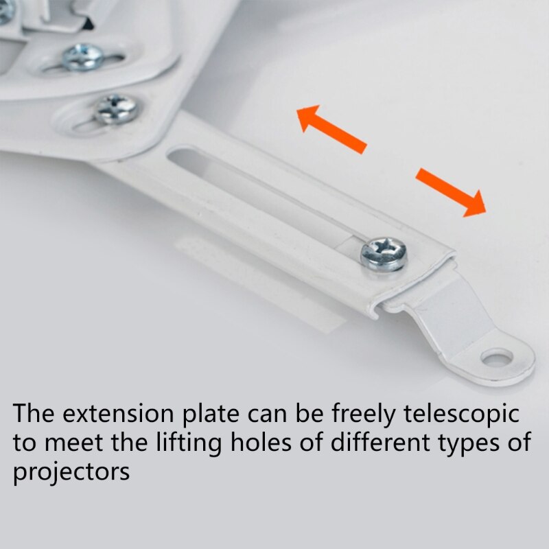 Universal Extending Ceiling Projector Mount Height Adjustable Projection White Mount Bracket Low Profile
