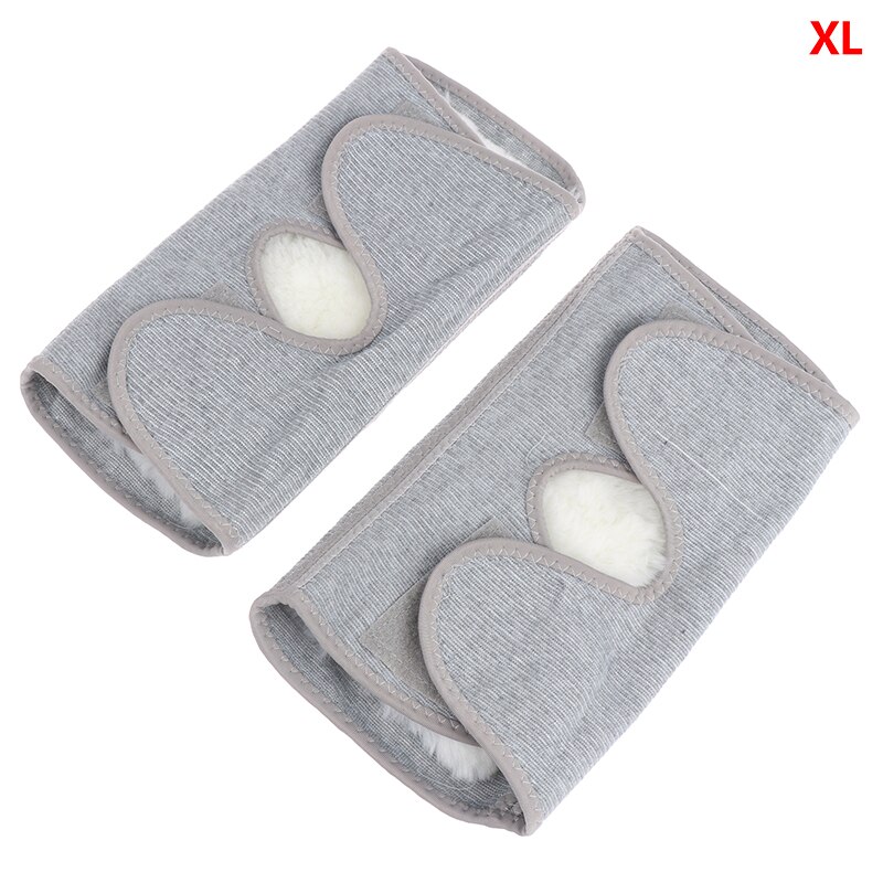Rodilleras de lana de carbón de bambú, Protector para las rodillas, calentadores de lana, soporte grueso para rodilla, protección contra la artritis: XL1