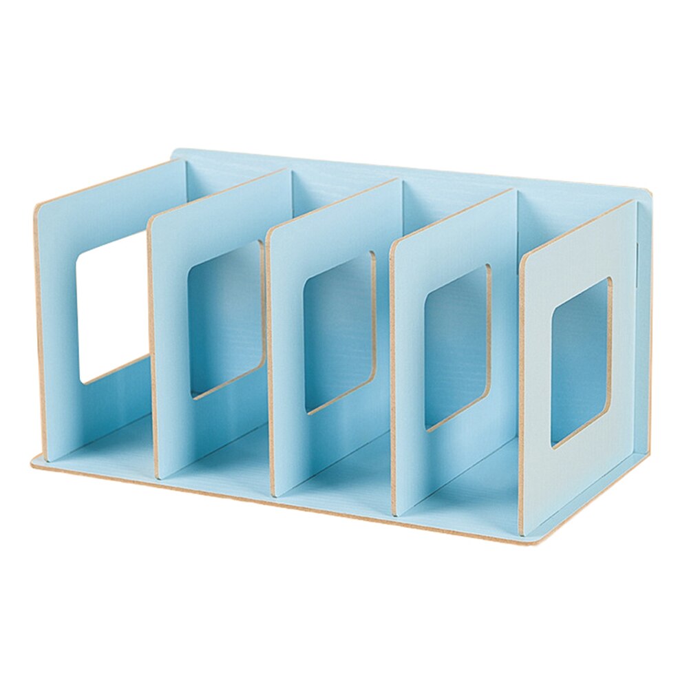 Estantería Simple de varios niveles para libros, estante de almacenamiento original de 4 rejillas para libros y artículos diversos, gabinete de madera DIY, estante de escritorio para libros para niños y el hogar