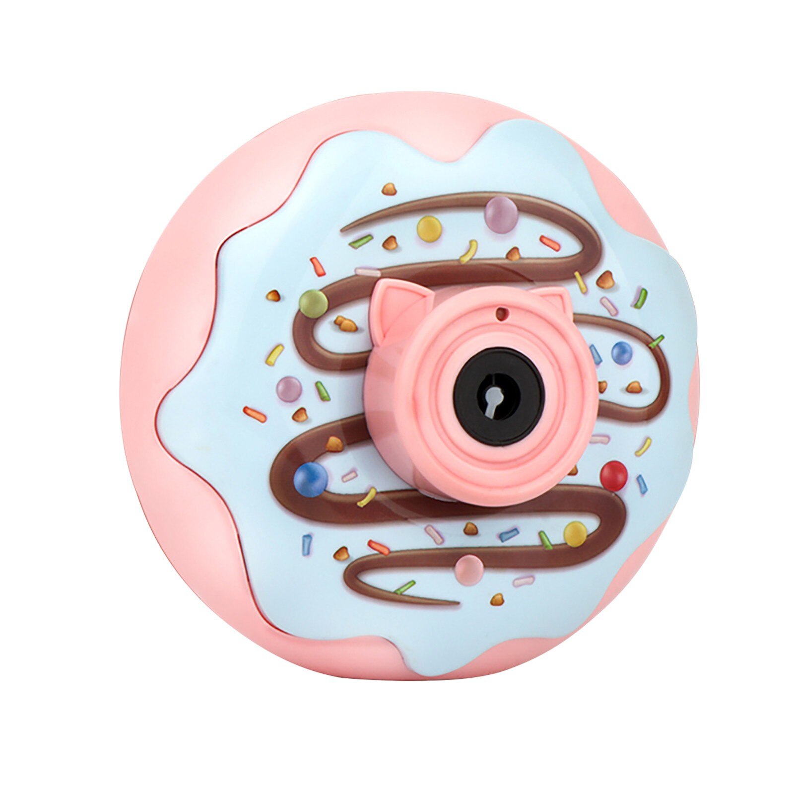 Kinderen Speelgoed Lichte Muziek Donut Bubble Camera Een-Knop Automatische Zeep Bubble Generator Hobby Verjaardag Speelgoed Voor Kinderen: C