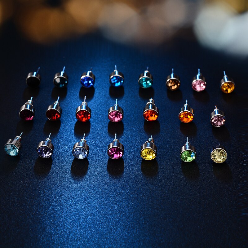 Joyme Sieraden Verzilverd Ronde Aaa Zirkoon Stud Oorbellen Voor Vrouwen Goedkope Sieraden Accessoires