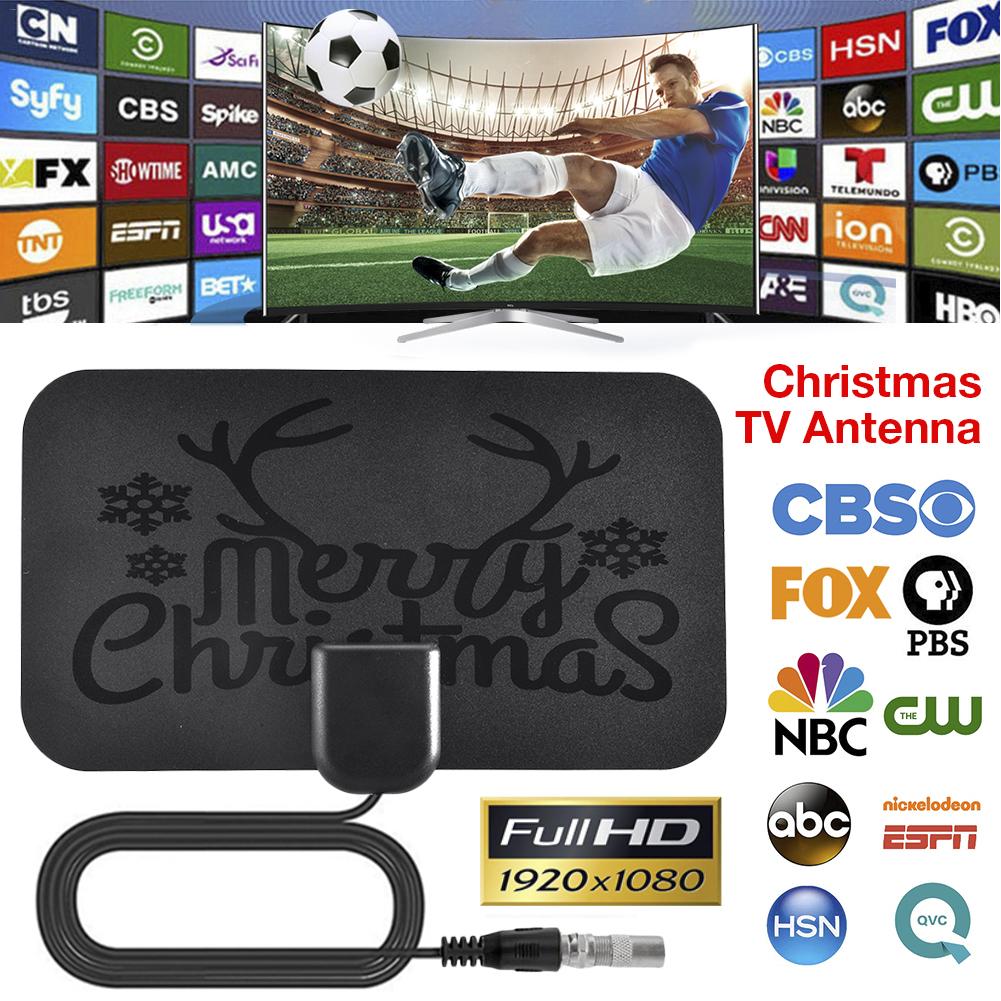 Newest Indoor 4K Digital 28db High Gain HDTV Aerial 1280 Miles HD TV Antenna With Amplified For Local Channels Broadcast