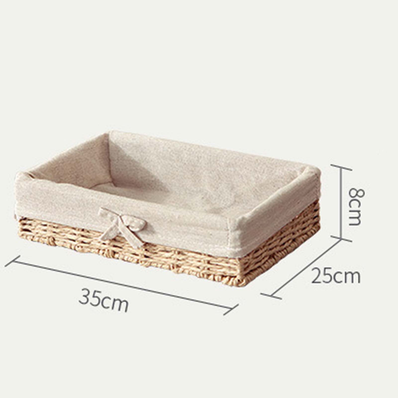 Gevlochten Manden Decoratieve Mand Rechthoekige Organizer Container Papieren Touw: green
