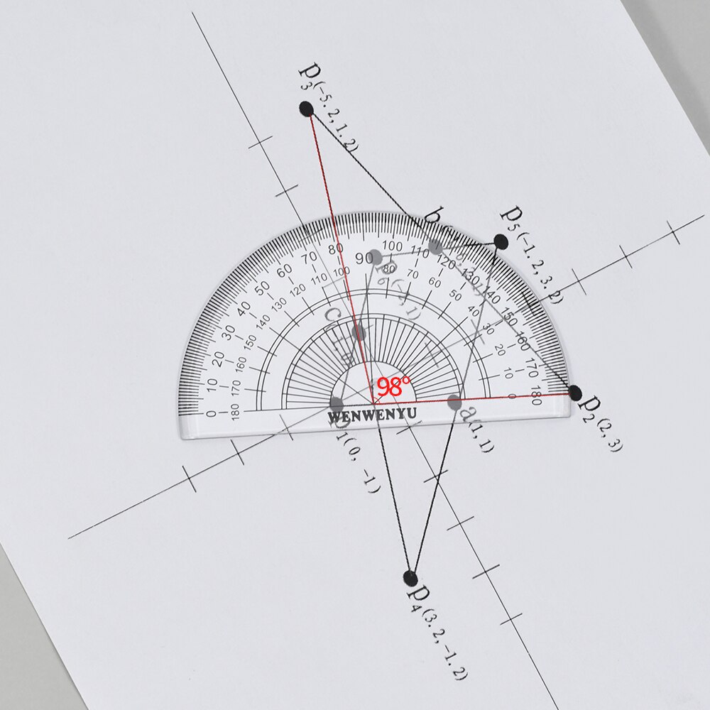 JS 4 pcs/ set ruler protractor student mathematics geometry plastic triangle ruler set office school supplies