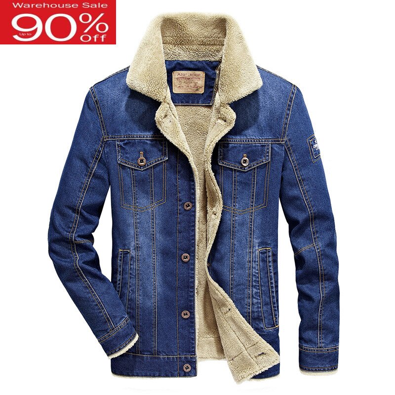 männer Denim Jacken Winter Warme pelz Jeans Jacke 5XL Starke Cowboy Mäntel outwear neue kleidung