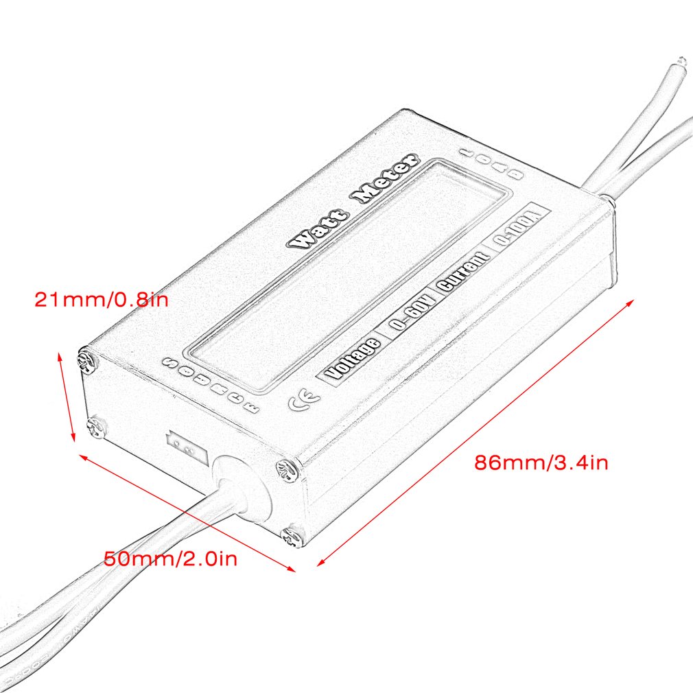 Digital Monitor LCD Watt Meter 60V/100A DC Ammeter High Accuracy RC Battery Amp Analyzer Tool Power Energy Watt Meter