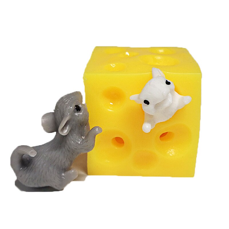 1 Pcs Kreative Maus Käse Spielzeug Sloth Verstecken Und Suchen Stress Relief Spielzeug Squishable Figuren Käse Block Stressbusting Zappeln Spielzeug